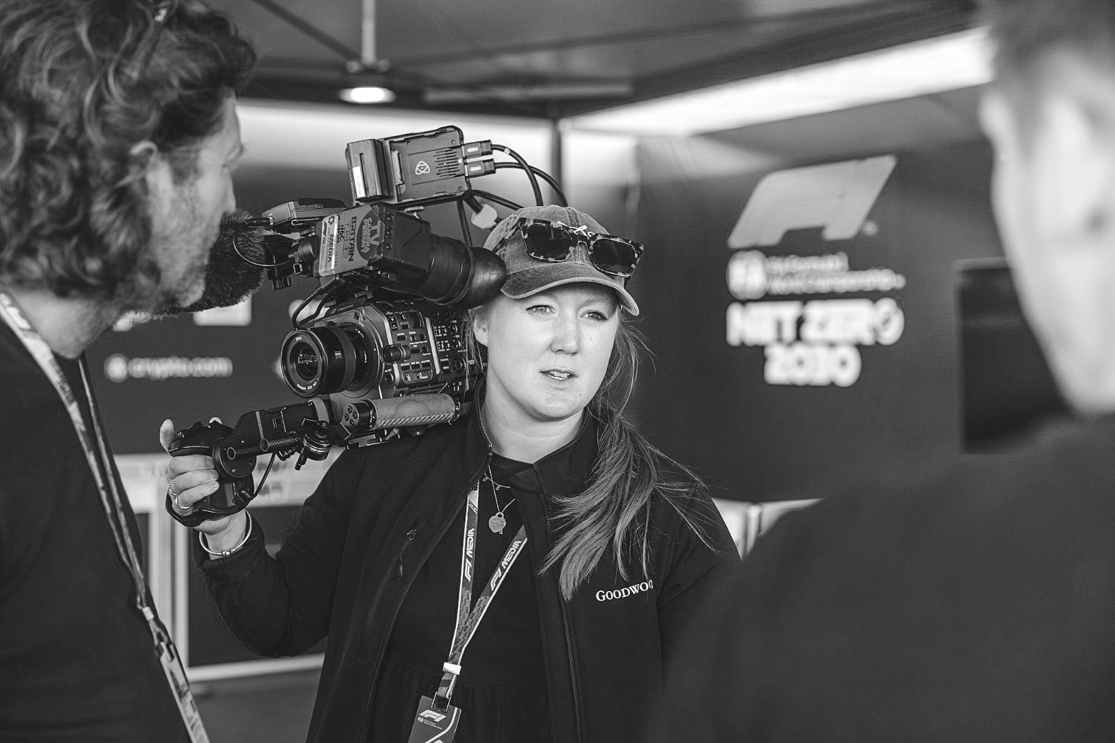 Tabitha with camera at event